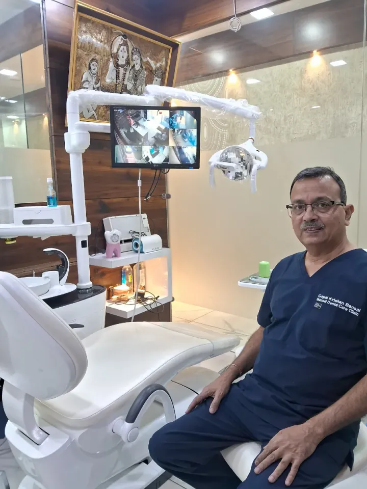 Portrait of Dr. (Capt.) Gopal Krishan Bansal, senior dentist